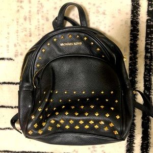Michael Kors studded black backpack barely used